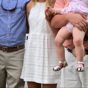 White eyelet loft dress